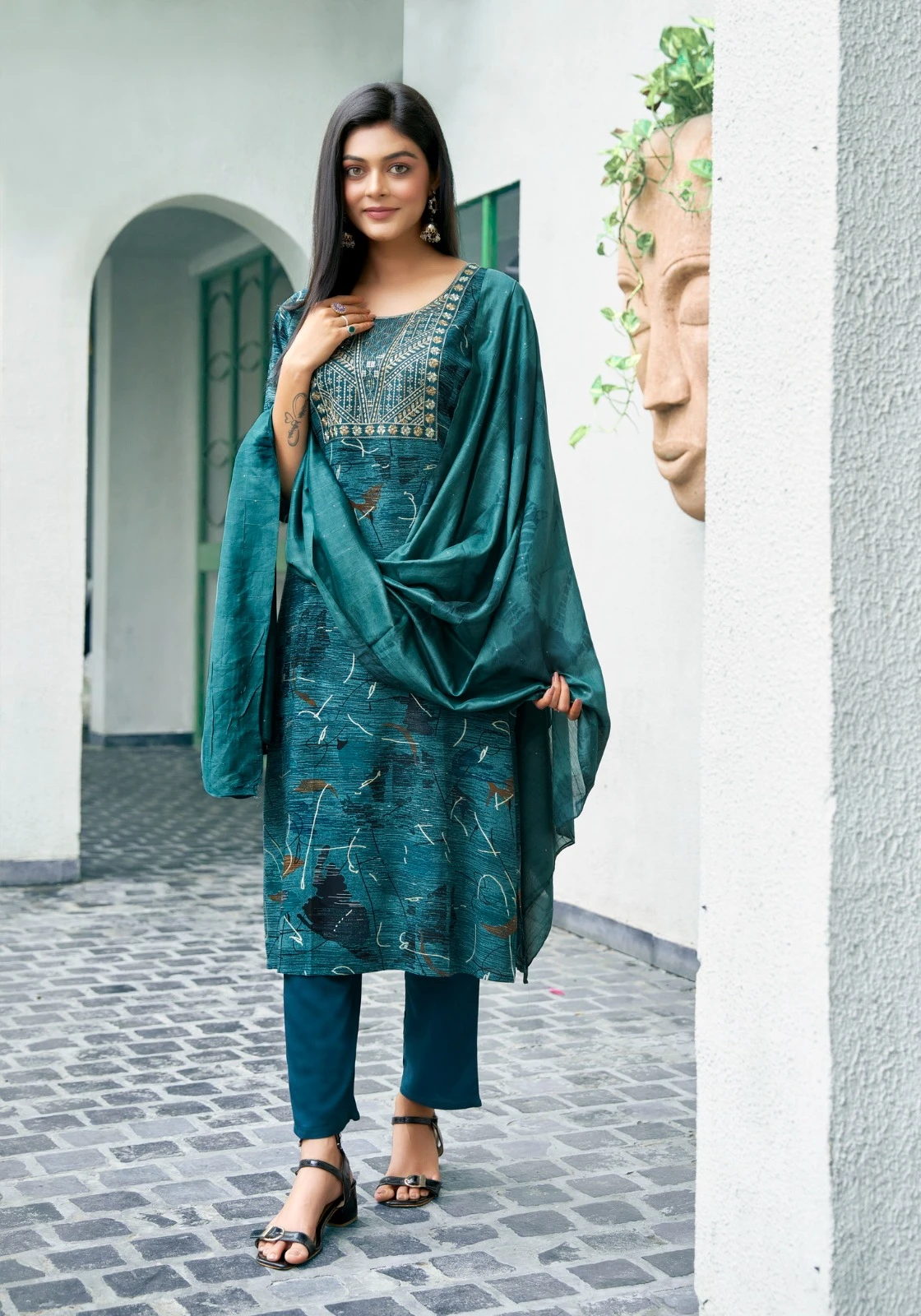 Mystic 9 Sabri Vol 1 Premium Quality Rayon Foil Print Wholesale Readymade Salwar Suit Catalog — Wholesale Readymade Suit, MPA wholesale from Surat - Gallery Image 5